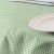 Fata de masa anti-pete diametru 140 cm, Casa de bumbac, Menorca verde, patratele mari, verde si alb