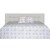 Set Cuvertura cu doua pernute, Matlasata ,Luxurio,  Rivoli albastru cu uni 220x240 cm