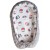Baby nest, patut portabil, culcus bebe, 0-9 luni, lavabil, 2 fete, bufnite gri