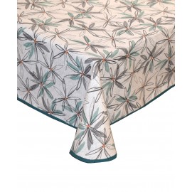 Fata de masa anti-pete Casa de bumbac,Hoa verde,100x140 cm