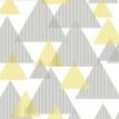 Fata de masa impermeabila, Casa de bumbac, Hipster, dimentru 140 cm, geometric, gri si galben
