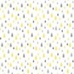 Fata de masa impermeabila, Casa de bumbac, Pluie, 180x140 cm, geometric, gri si galben