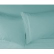 Set lenjerie de pat, cearceaf cu elastic, brodata, bumbac 100%, lila