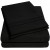 Set lenjerie de pat, cearceaf cu elastic, brodata, bumbac 100%, negru